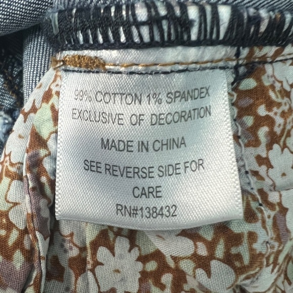 ModCloth Dark Wash Ankle Length High Rise Stretch Jeans Womens Sz XL Bow Accent - Picture 9 of 12